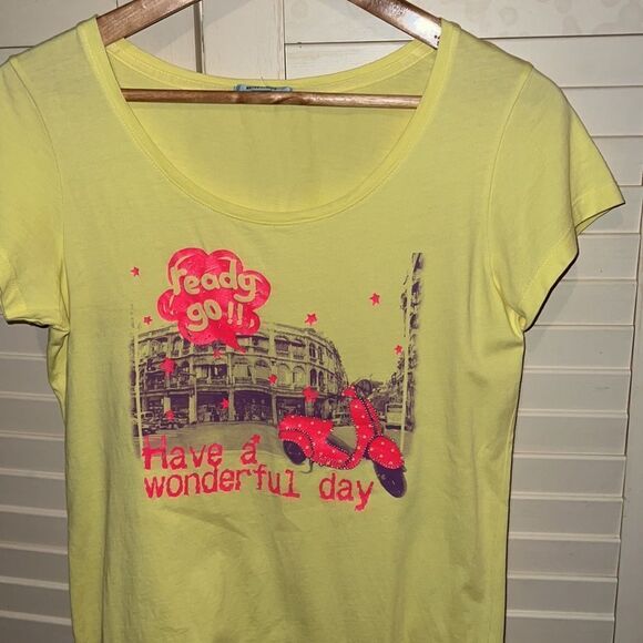 Baleno “have a wonderful day” graphic embellished, short sleeve shirt - Picture 2 of 4